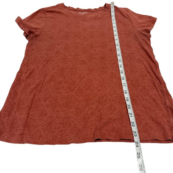 Athleta Cotton Daily Snake‎ Tee Orange Size M - Picture 7 of 7